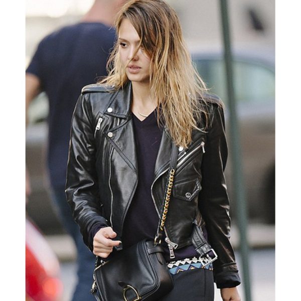 Jessica Alba Leather Jacket