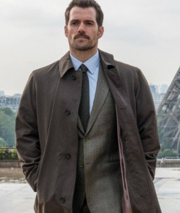 Mission Impossible Fallout Henry Cavill, Mens Trench Coat Dark Brown