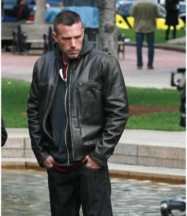 Bundles Up In Town Ben Affleck Leather Jacket