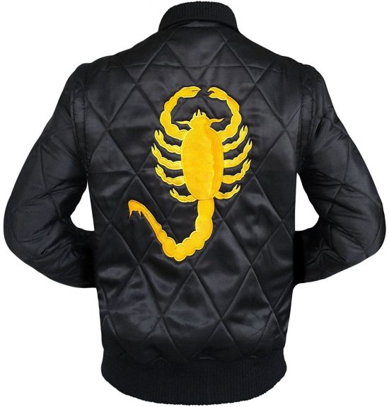 Ryan Gosling Driver Black Biker Scorpion Jacket