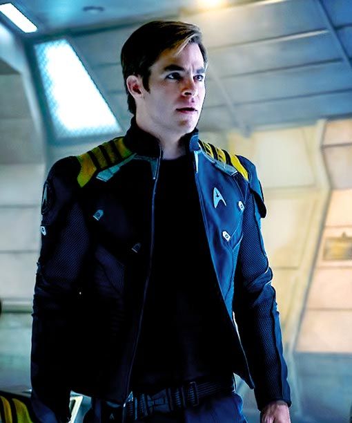 Star Trek Captain Kirk Blue Leather Jacket