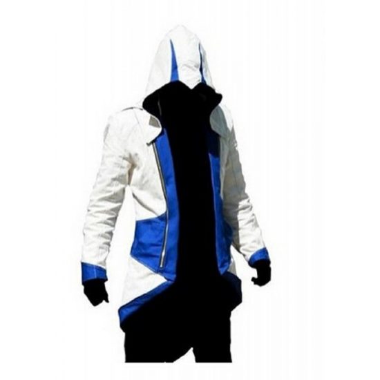 Connor Kenway Assassin's Creed III Blue And White Costume Cotton Jacket