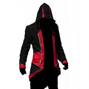 Connor Kenway Assassin'ss Creed III Red And Black Costume Cotton Jacket