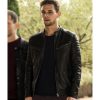 Freddie Thorp Overdrive Black Zipper Leather Jacket