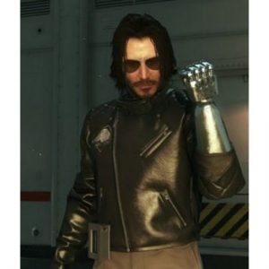 Johnny Silverhand Cyberpunk 2077 Black Leather Jacket