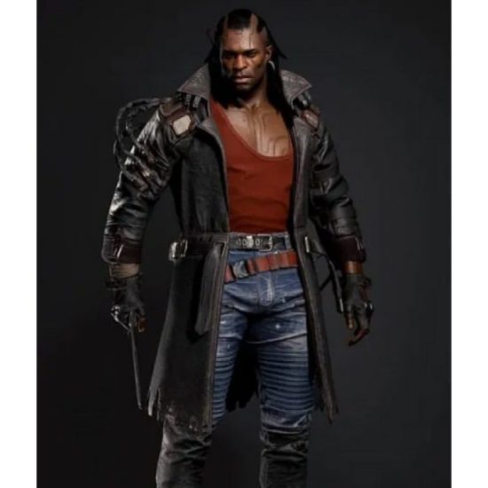 Placide Cyberpunk 2077 Trench Brown Leather Coat