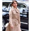 Selena Gomez A Rainy Day In New York Long Coat