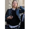 Street Style Martha Hunt Fashion Model Leather Jacket