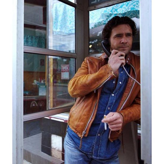 Caught David Slaney Brown Leather Jacket