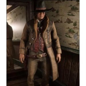 Montana Geniune Red Dead Redemption 2 Brown Leather Coat