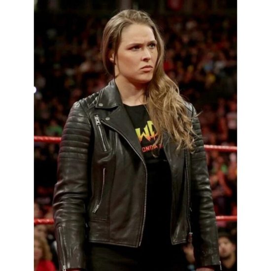 Ronda Rousey Biker Quilted Leather Jacket