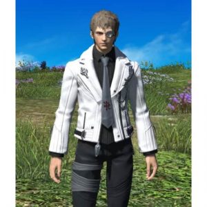 Scion Adventurers Final Fantasy XIV Leather White Jacket