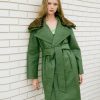 Stylish Jessica Woodley Green Coat