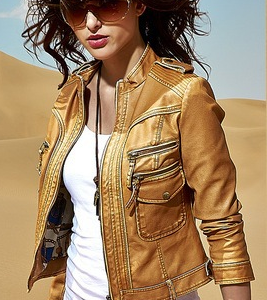kim kardashian Celebrity Women Punk Motorcycle Moto Studs Rivet Lapel Zip Blazer brown Leather Jacket