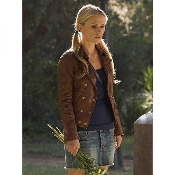 True Blood Brown Anna Paquin Leather Jacket