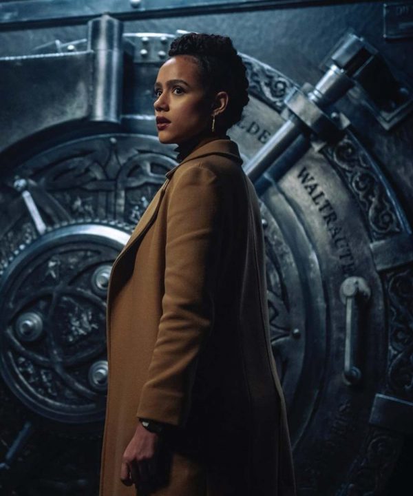 Army of Thieves Gwendoline Brown Long Trench Coat