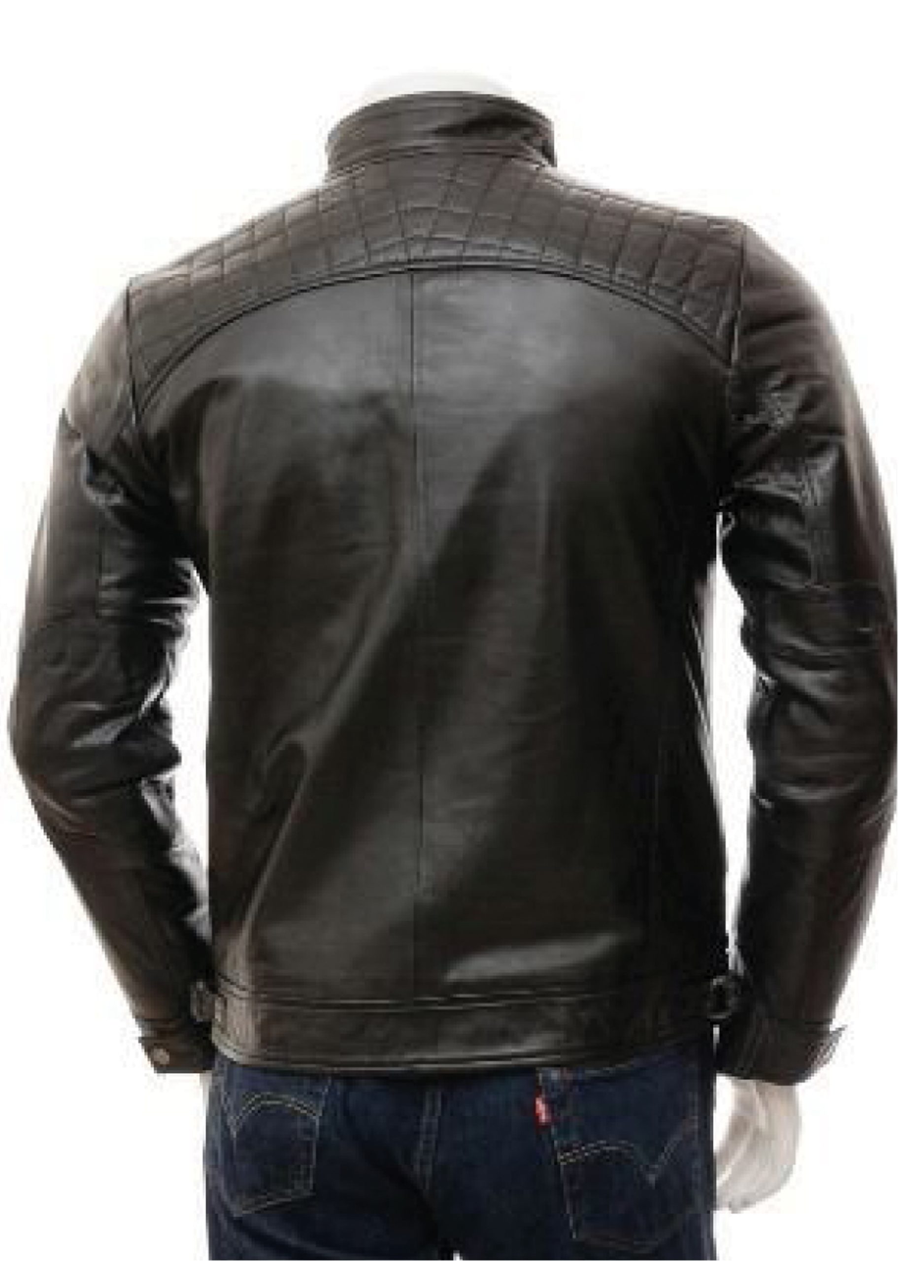 Black Handmade Leather Jacket Zipper