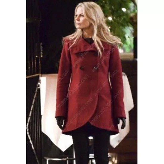 Once Upon a Time Emma Swan Black Pea Coat