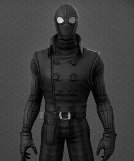 Spider Noir Trenchcoat Leather Vest