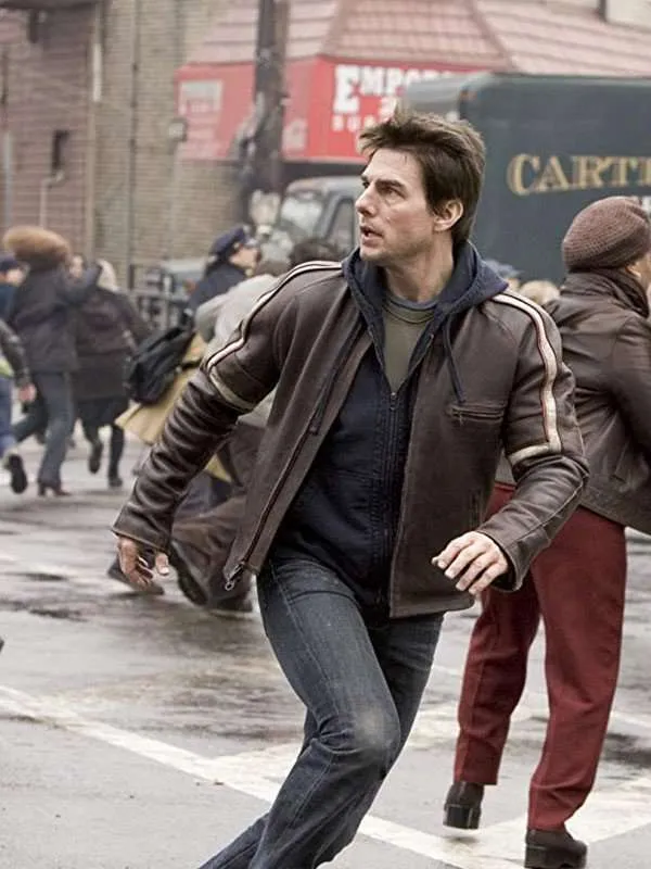 Tom Cruise War of Worlds Brown Leather Jacket